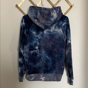 Sparkpaws Blue Velour Tie-Dye Hoodie